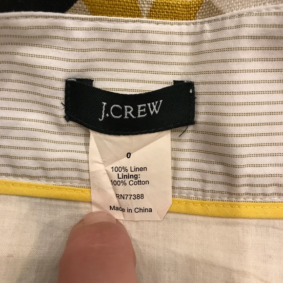 J Crew Link Print Linen Mini Skirt - Picture 3 of 6